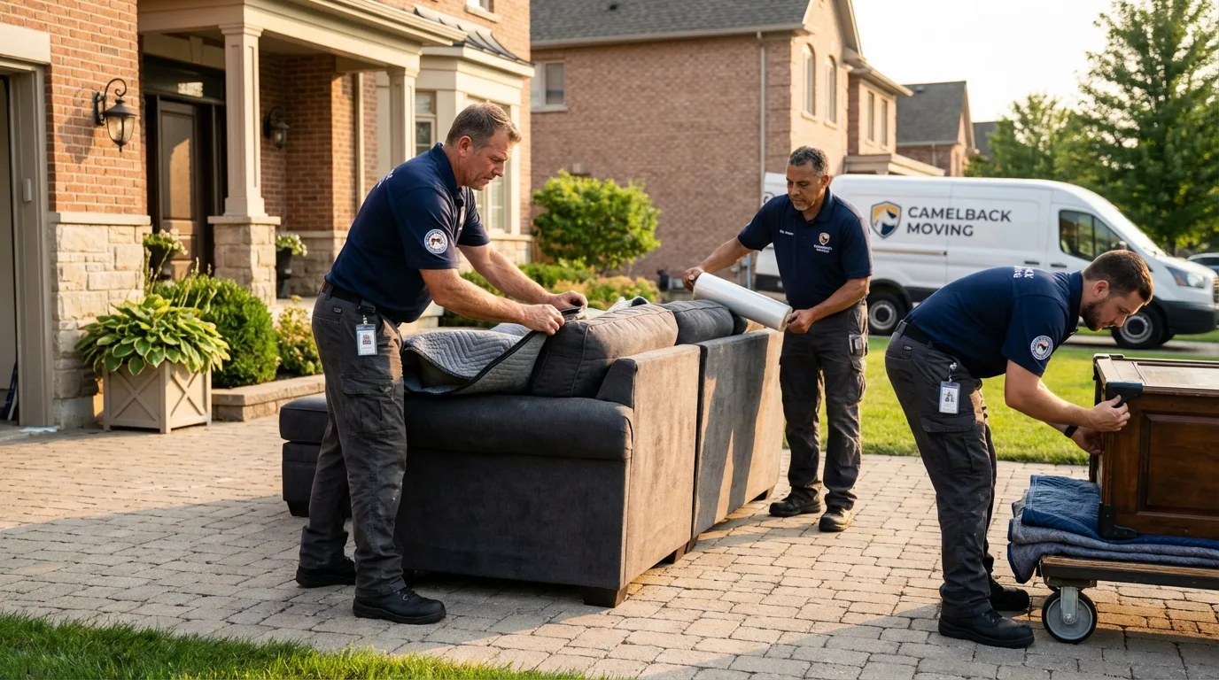 Large estate moving crew wrapping furniture in Winter Springs, FL